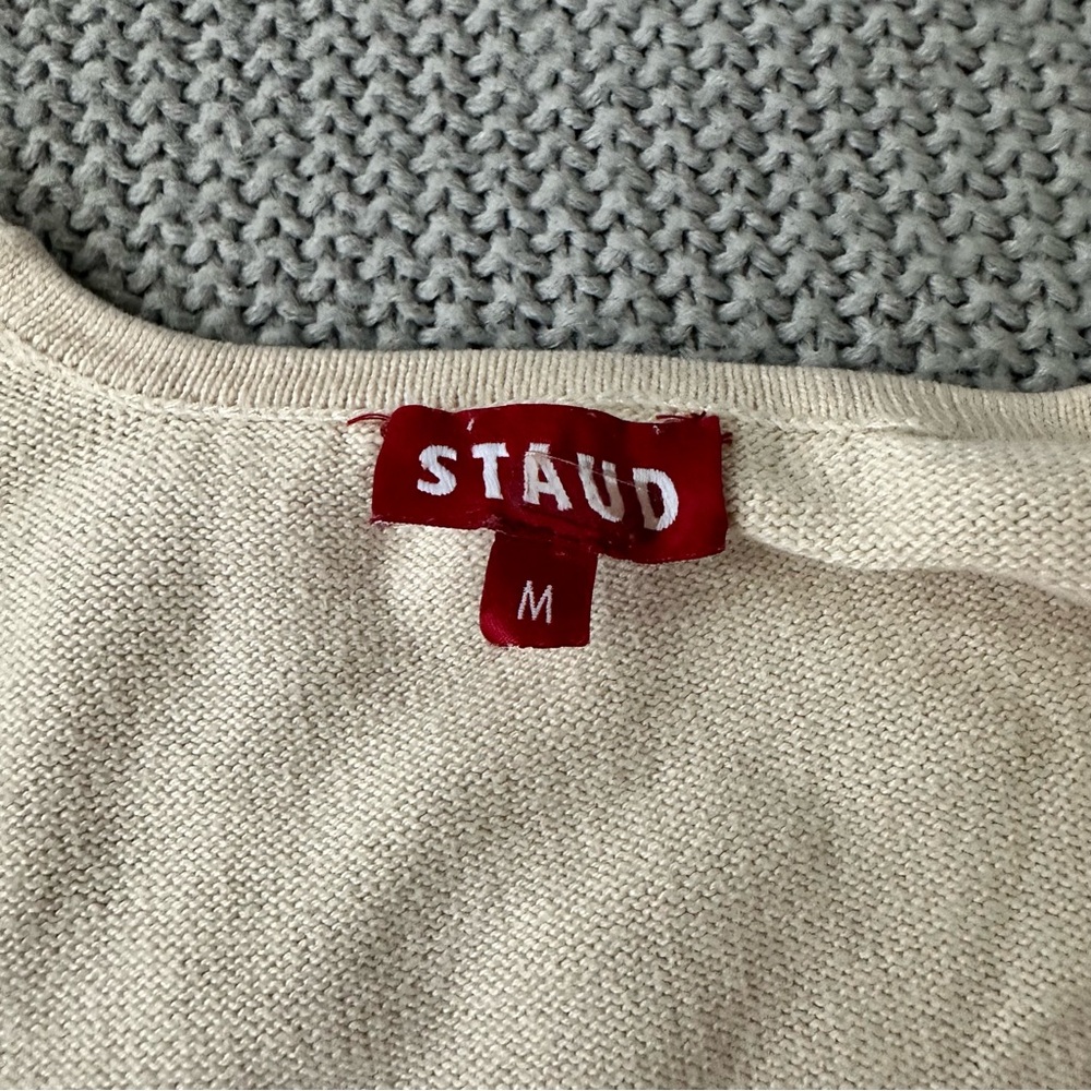 STAUD Jo Pearl Button Sweater Vest size medium - Picture 7 of 9